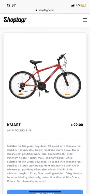 kmart 60cm bike